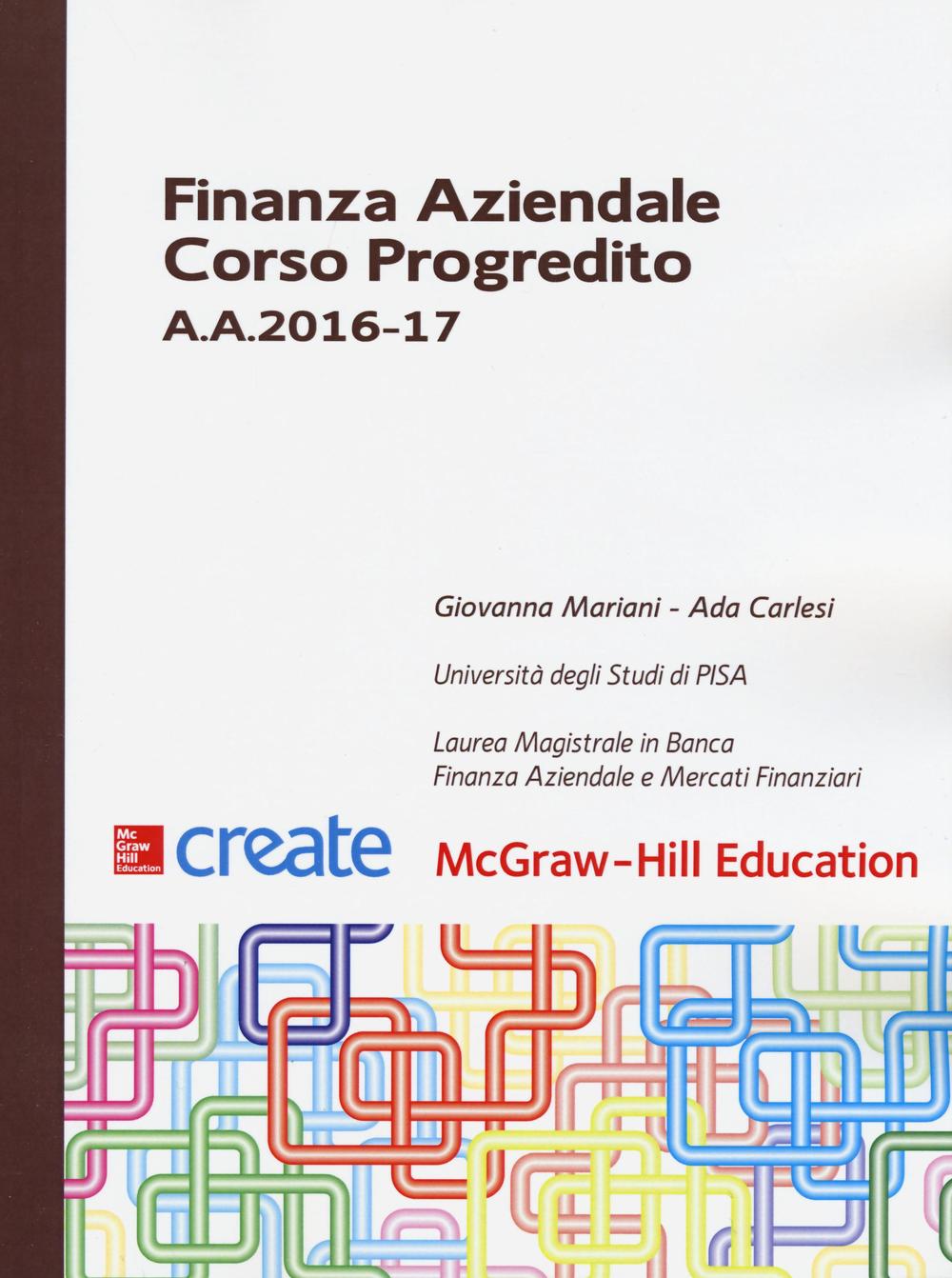 Finanza aziendale. Corso progredito A. A. 2016-17