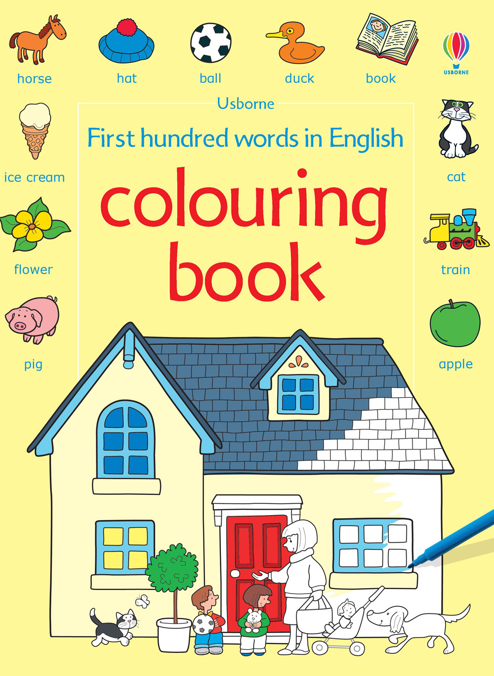 First hundred words in English colouring book