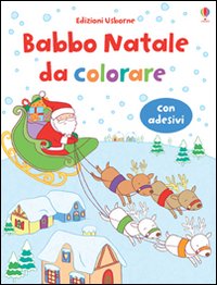 Babbo Natale da colorare. Con adesivi