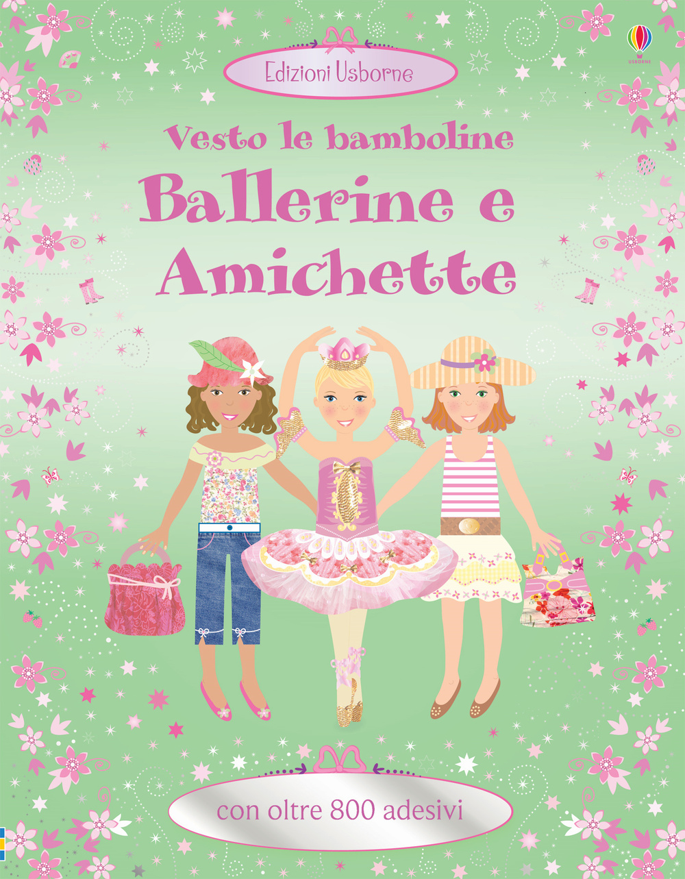 Ballerine e amichette. Vesto le bamboline. Con adesivi