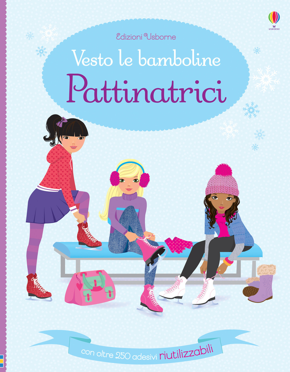 Pattinatrici. Vesto le bamboline. Con adesivi