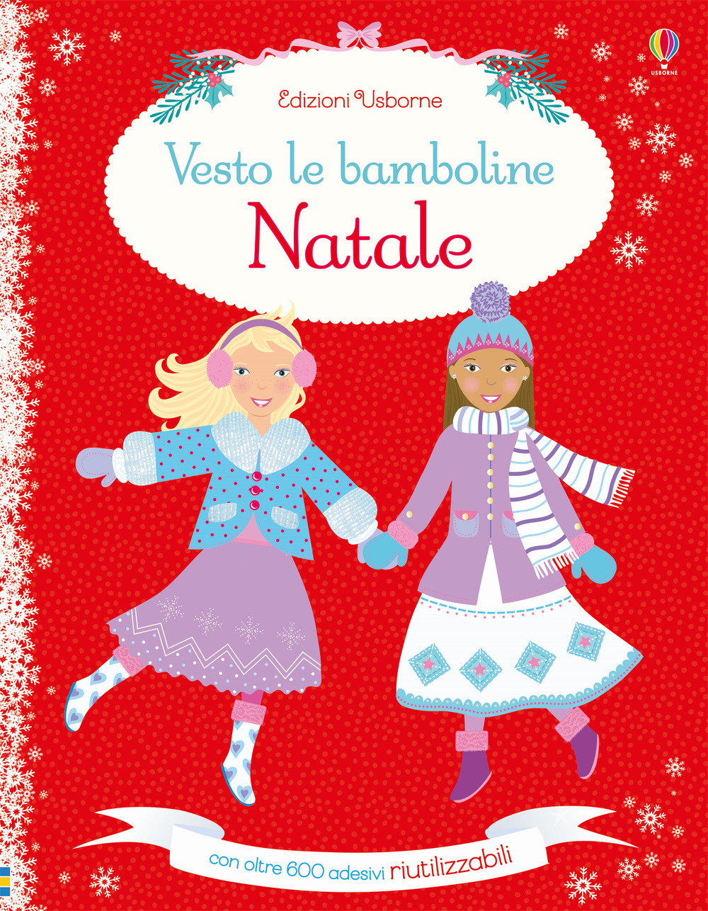 Vesto le bamboline per Natale. Con adesivi