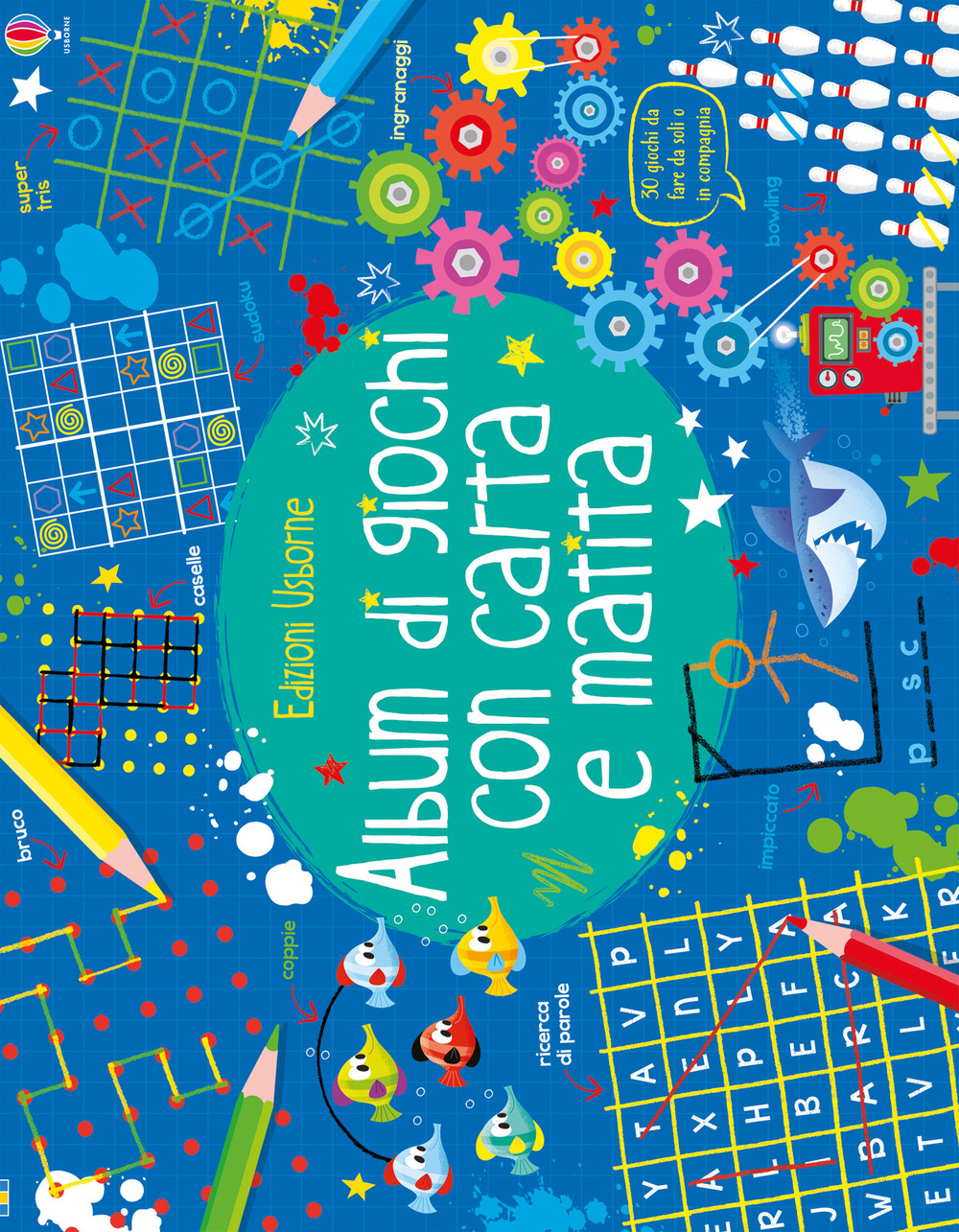 Album di giochi con carta e matita