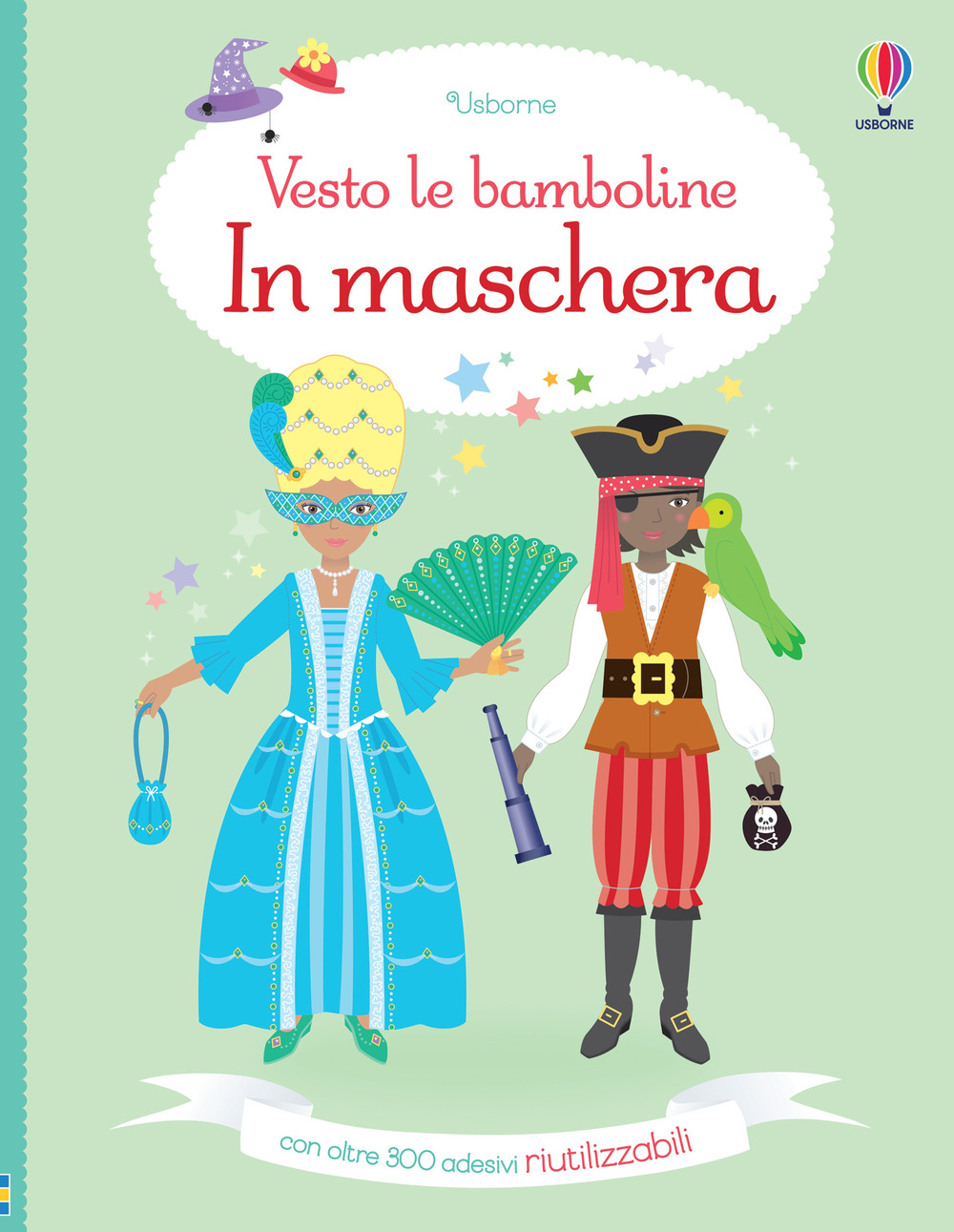 In maschera. Con adesivi