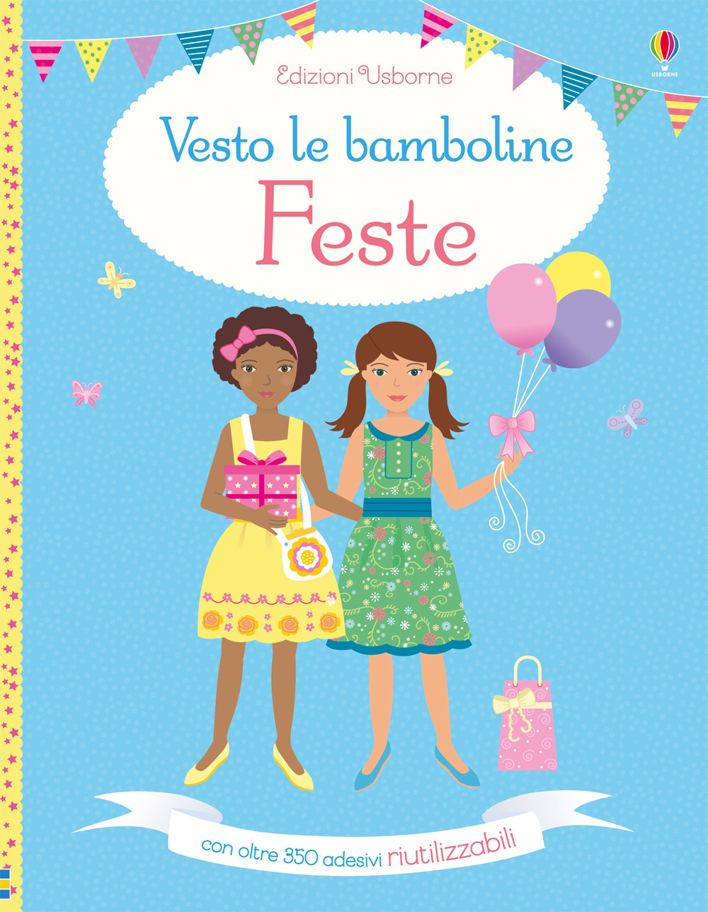 Feste. Vesto le bamboline. Con adesivi