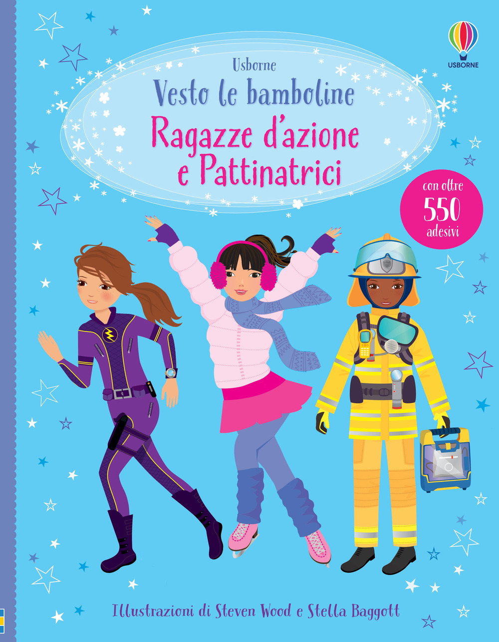 Ragazze d'azione e pattinatrici. Con adesivi
