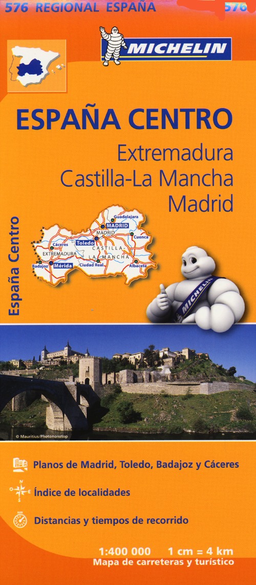 España Centro. Extremadura. Castilla-La Mancha. Madrid. 1:400.000
