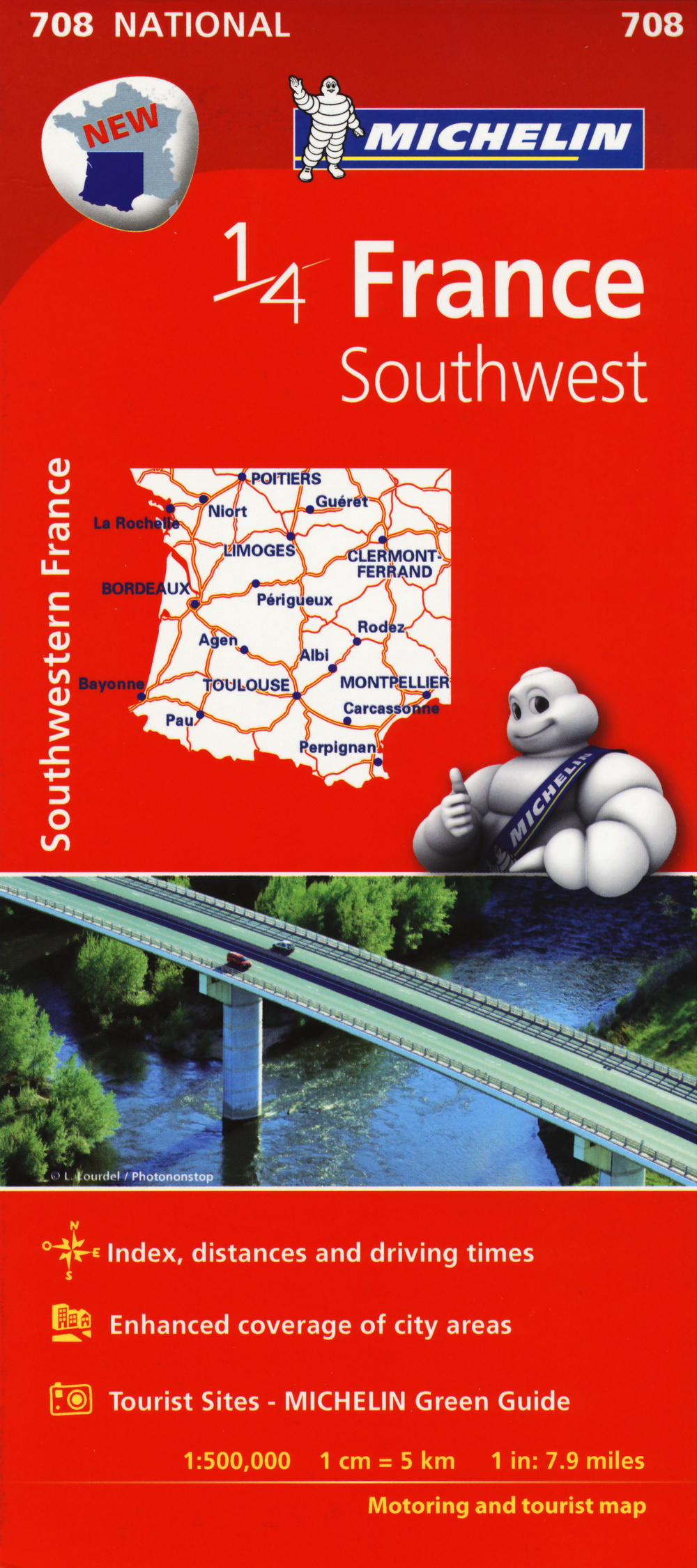 France. Southwest 1:500.000