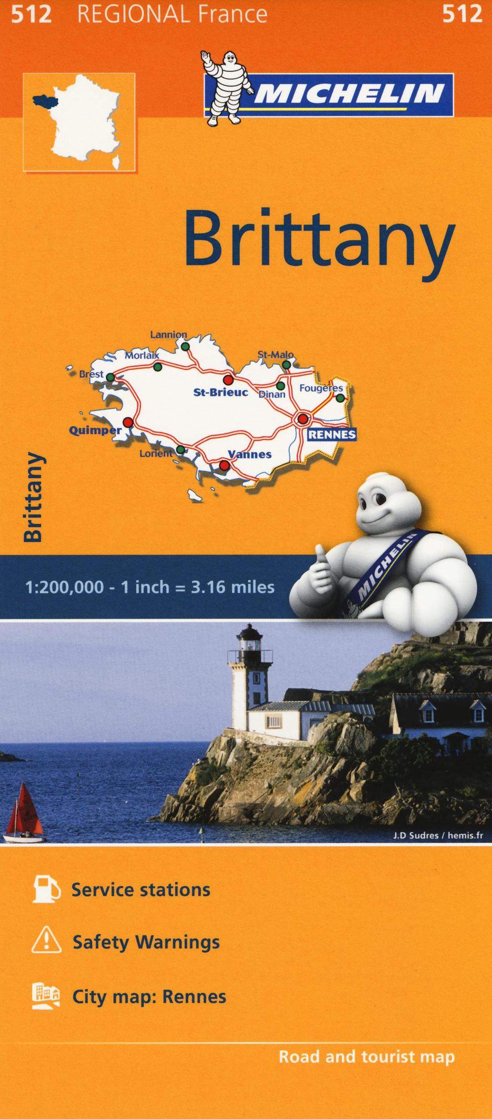 Bretagne-Brittany 1:200.000