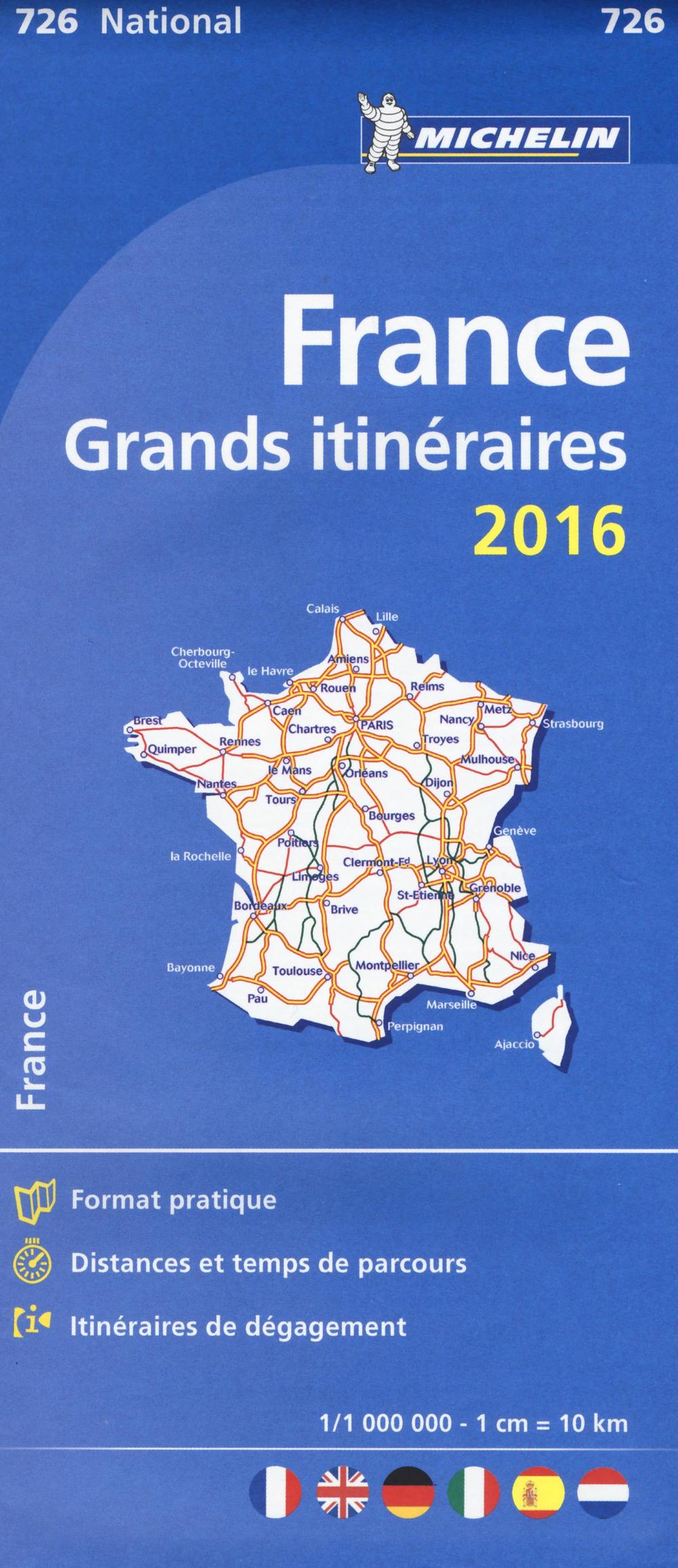 France. Grands itinéraires 1:1.000.000