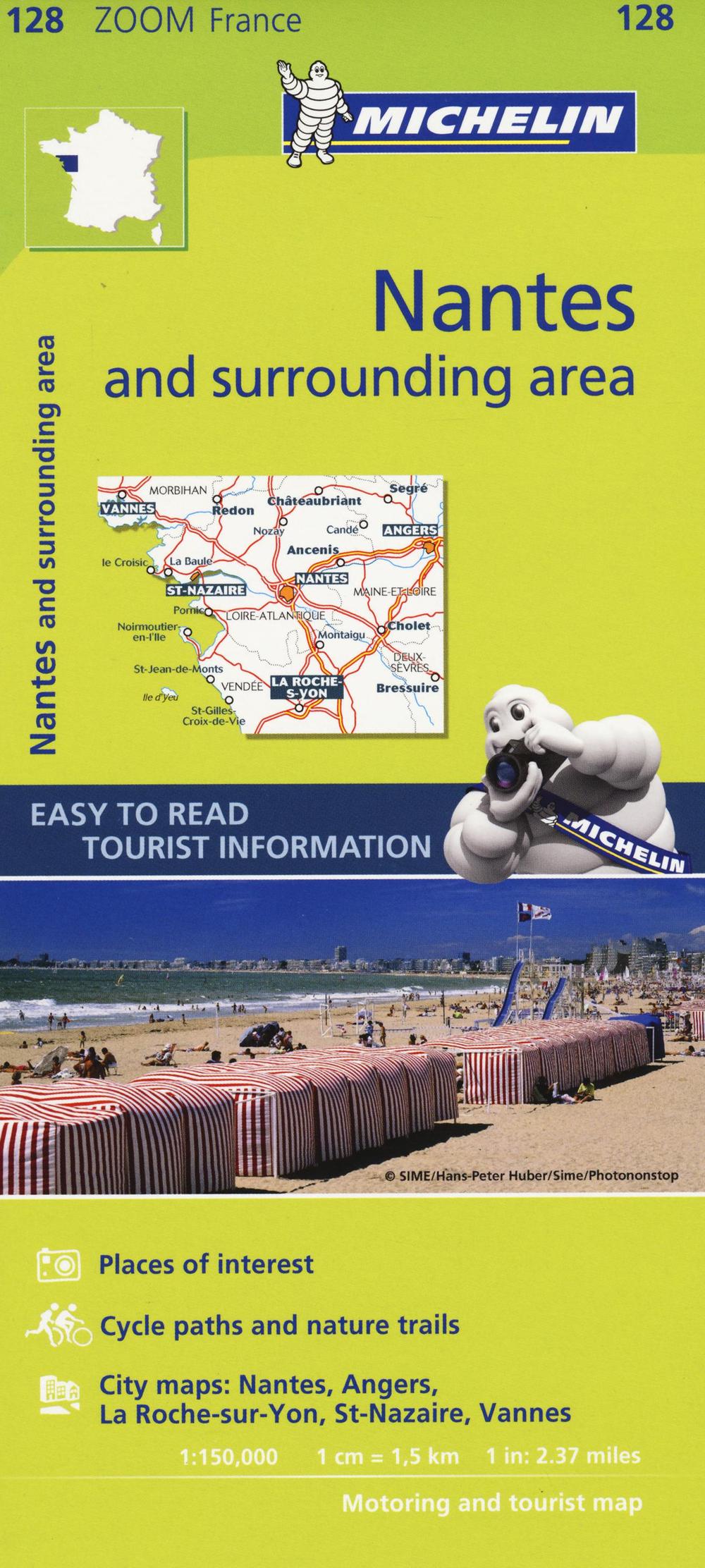 Nantes and surrounding area 1:150.000