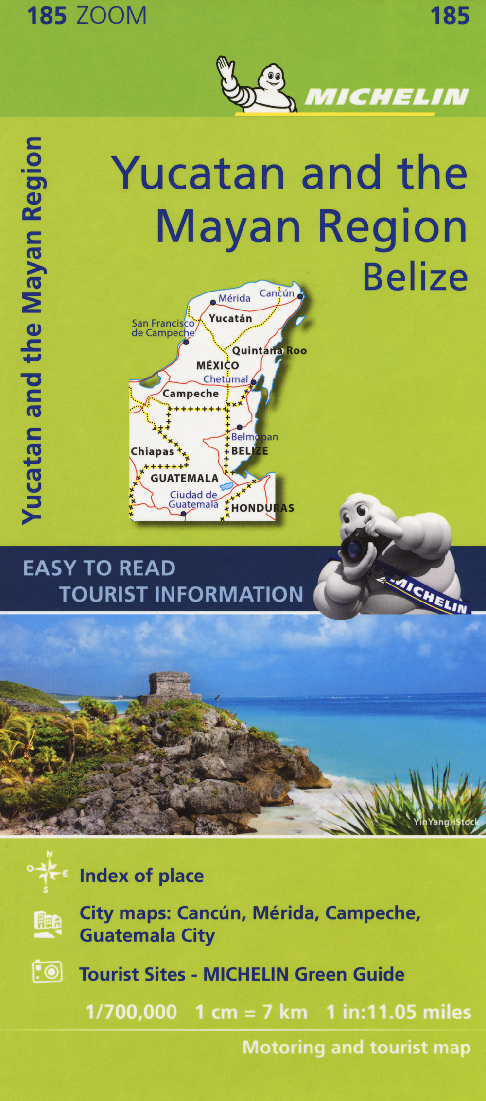 Yucatan and the Mayan region belize 1:700.000