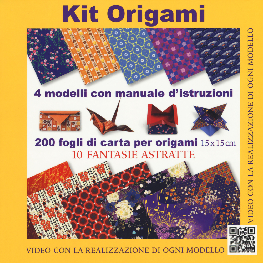Kit origami. 10 fantasie astratte. Strappa e piega XXL