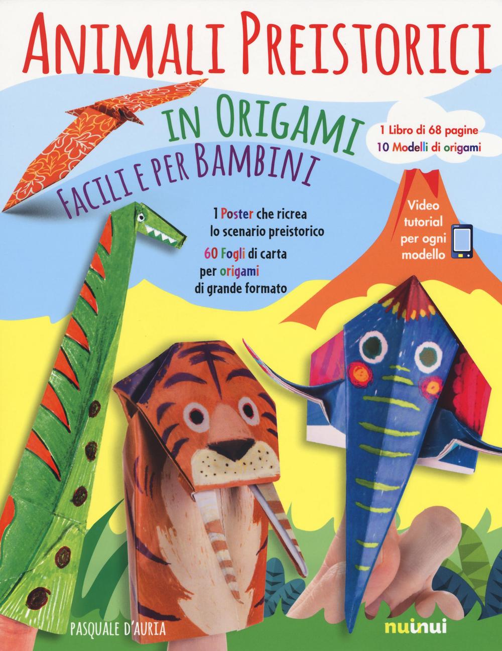 Animali preistorici in origami facili per bambini