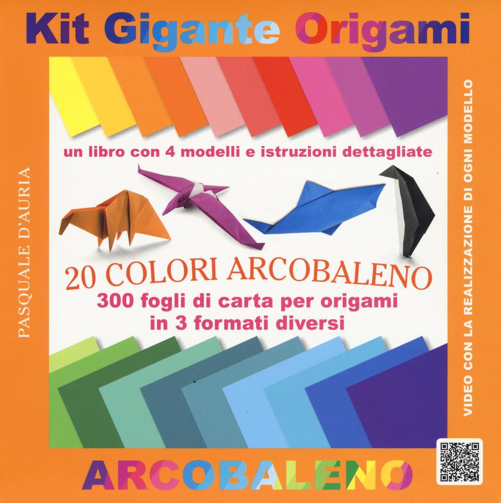 Kit gigante origami. 20 colori arcobaleno