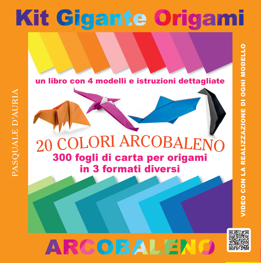 Kit gigante origami. 20 colori arcobaleno