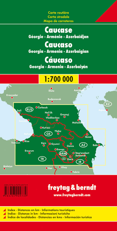 Caucaso, Georgia, Armenia 1:700.000