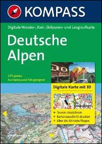 Carta digitale n. 4372. Germania. Deutsche Alpen. DVD-ROM digital map