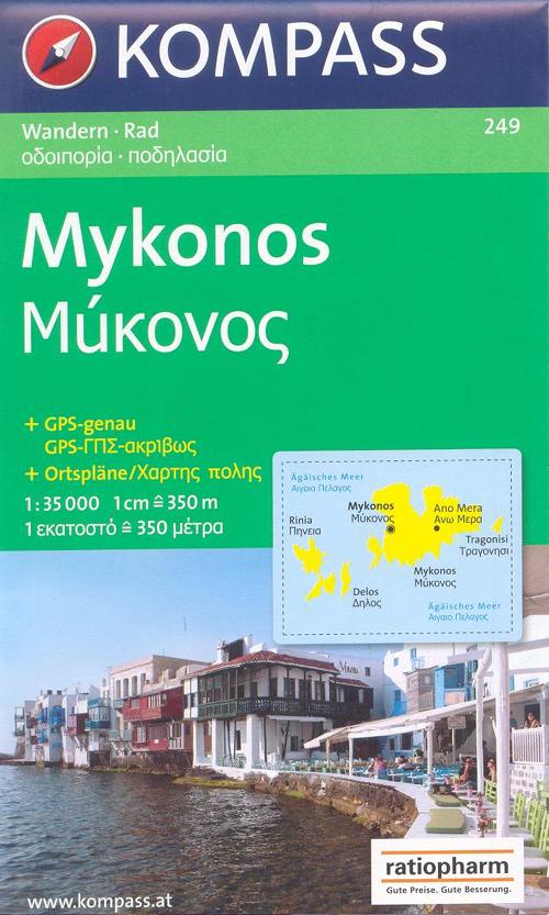 Carta escursionistica n. 249. Grecia. Mykonos 1:35.000. Adatto a GPS. Digital map. DVD-ROM
