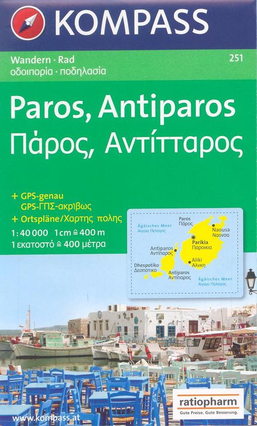 Carta escursionistica n. 251. Grecia. Paros Antiparos 1:35.000. Adatto a GPS. Digital map. DVD-ROM