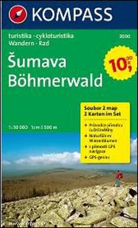 Carta escursionistica n. 2000. Repubblica Ceca. Böhmerwald/Sumava set 2 cartine 1:50.000. Adatto a GPS. DVD-ROM digital map