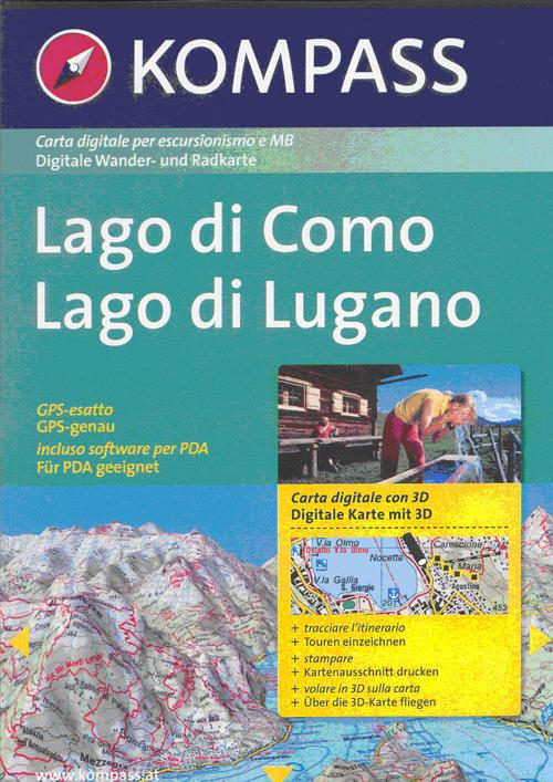 Carta digitale Italia n. 4091. Lago di Como, lago di Lugano digital map