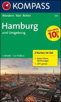 Carta escursionistica e stradale n. 725. Hamburg und Umgebung set. Adatto a GPS. Digital map. DVD-ROM