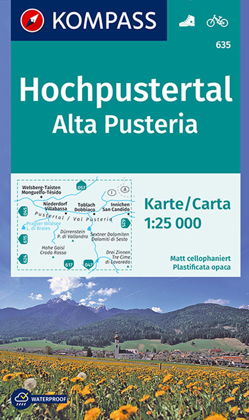 Carta escursionistica n. 635. Alta Pusteria-Hochpustertal 1:25.000
