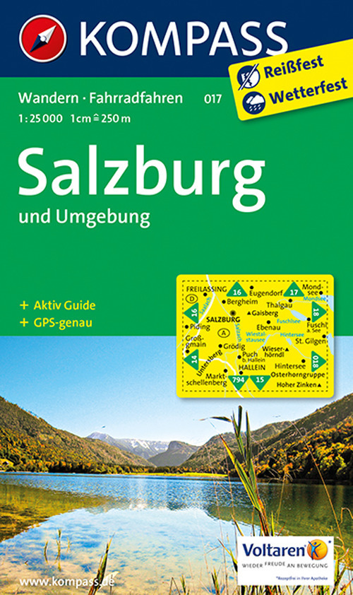 Carta escursionistica n. 017. Salzburg und Umgebung 1:25.000