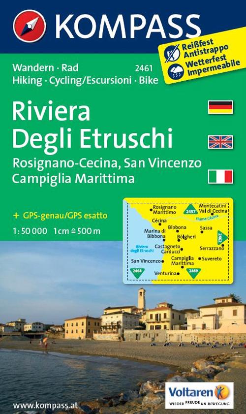 Carta escursionistica n. 2461. Riviera Degli Etruschi. Adatto a GPS. Digital map. DVD-ROM