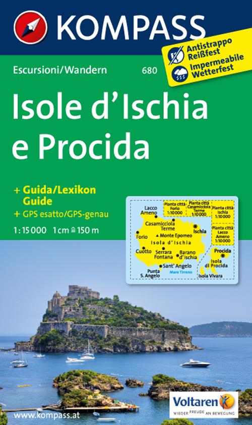 Carta escursionistica n. 680. Isole d'Ischia e Procida 1:15.000 + piantina 1:10.000. Adatto a GPS. Digital map. DVD-ROM