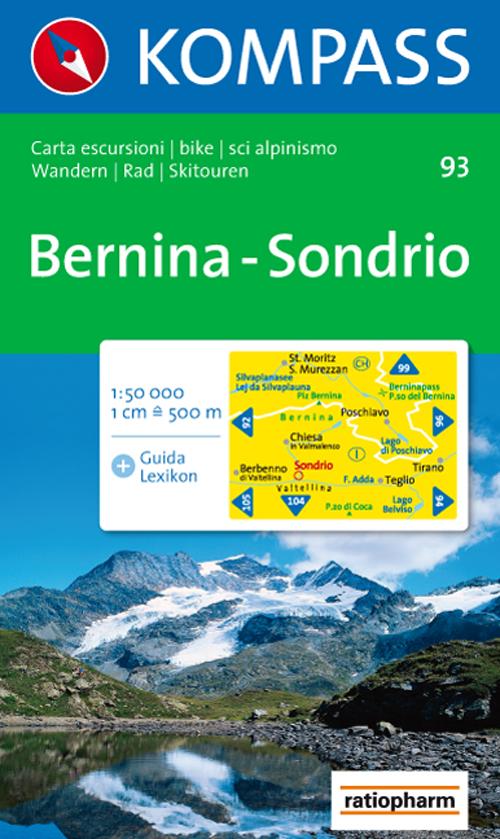 Carta escursionistica n. 93. Bernina-Sondrio