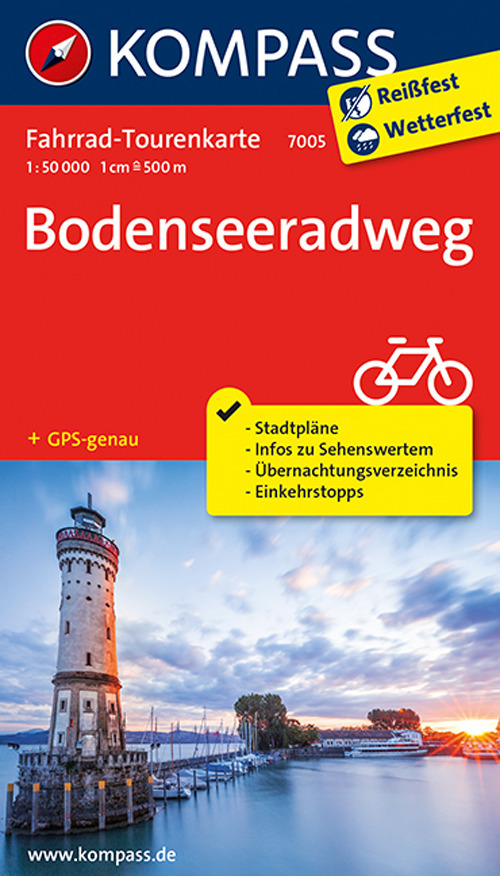 Carta cicloturistica tour n. 7005. Bodenseeradweg