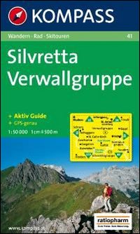 Carta escursionistica n. 41. Austria. Nei dintorni del lago di Costanza-Rund um den Bodensee. Silvretta-Verwallgruppe 1:50.000. Adatto a GPS. DVD-ROM digital map