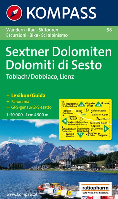 Carta escursionistica n. 58. Dolomiti di Sesto 1:50.000. Adatto a GPS. Digital map. DVD-ROM