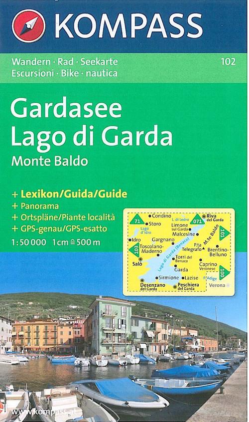 Carta escursionistica n. 102. Lago di Garda. Lago di Garda, Monte Baldo 1:50000. Adatto a GPS. Digital map. DVD-ROM