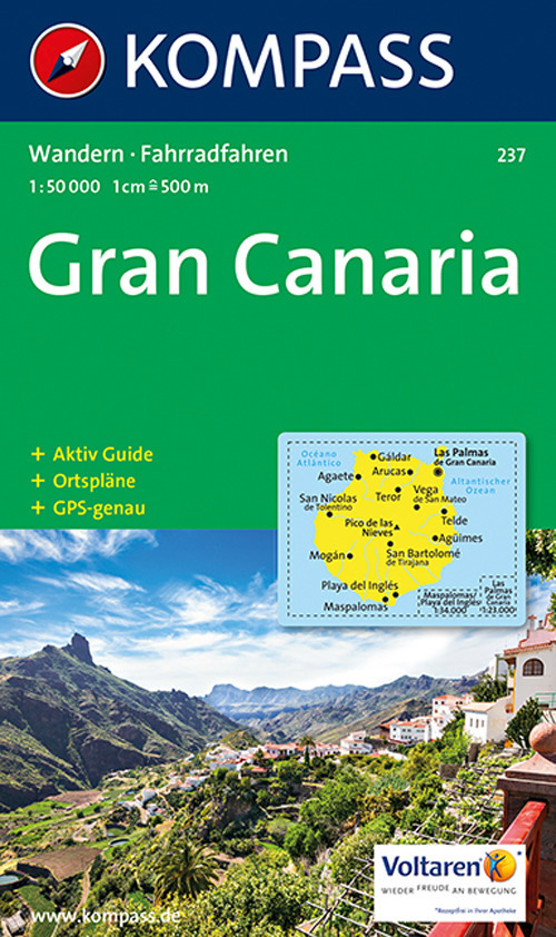 Carta escursionistica n. 237. Spagna. Isole Canarie. Gran Canaria 1:50.000. Adatto a GPS. Digital map. DVD-ROM