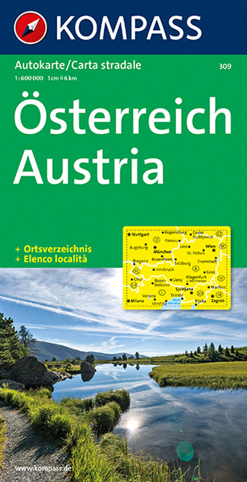 Carta automobilistica n. 309. Austria-Österreich 1:600.000