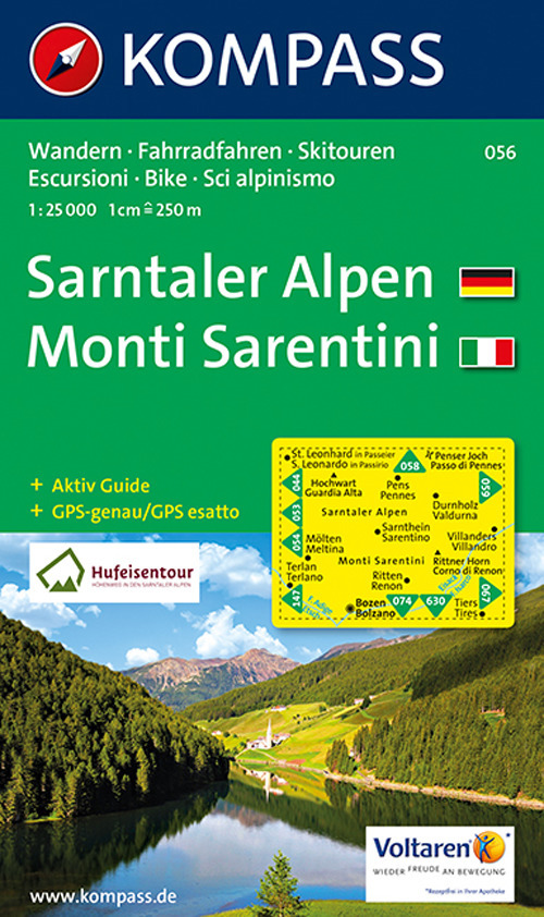 Carta escursionistica n. 056. Monti Sarentini-Sarntaler Alpen 1:25.000