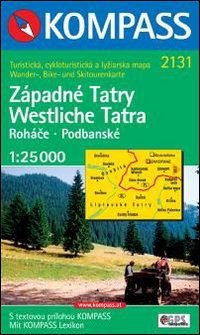 Carta escursionistica n. 2131. Repubblica Slovacca. Tatra ovest-Westliche Tatra-Zàpadnè Tatry 1:25.000. Adatto a GPS. Digital map. DVD-ROM