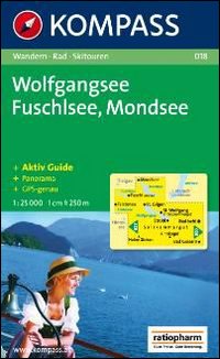 Carta escursionistica n. 018. Austria superiore. Wolfgangsee, Fuschisee, Mondsee 1:25.000. Con carta panoramica. Adatto a GPS. Digital map. DVD-ROM