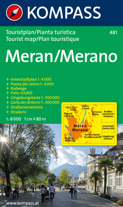 Pianta della città n. 481. Italia. Merano 1:8.000