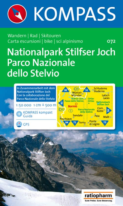 Carta escursionistica n. 072. Parco nazionale dello Stelvio 1:50.000. Adatto a GPS. Digital map. DVD-ROM