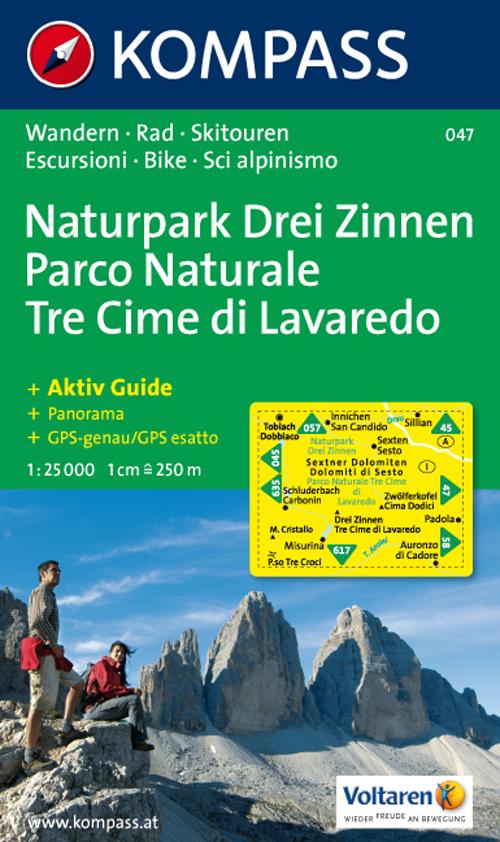 Carta escursionistica n. 047. Tre cime di Lavaredo 1:25.000. Adatto a GPS. Digital map. DVD-ROM