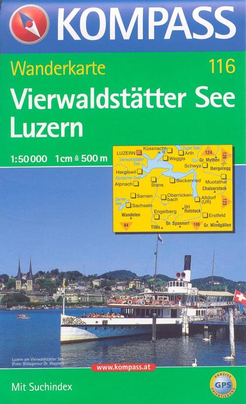 Carta escursionistica n. 116. Svizzera, Alpi occidentale. Vierwaldstätter See, Luzern 1:50.000. Adatto a GPS. Digital map. DVD-ROM