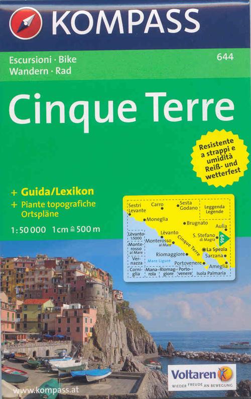 Carta escursionistica n. 644. Costa Azzurra, Liguria. Cinque Terre 1:50.000