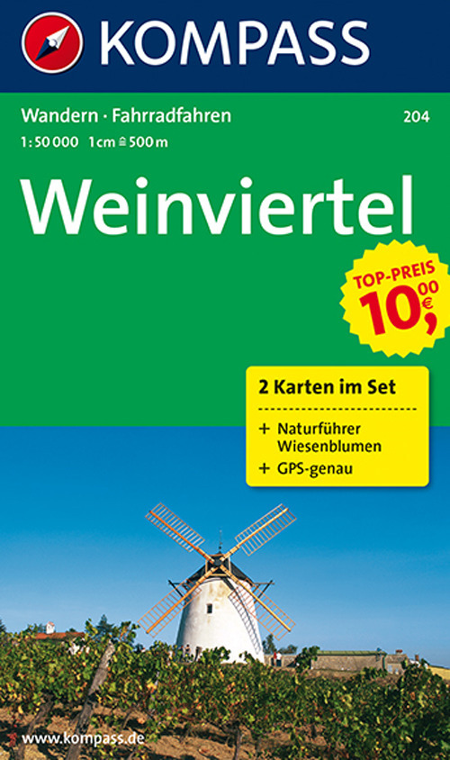 Carta escursionistica n. 204. Austria. Ad est delle Alpi. Vienna, Stiria... Weinviertel 1:50.000 (set con due carte). Adatto a GPS. DVD-ROM digital map