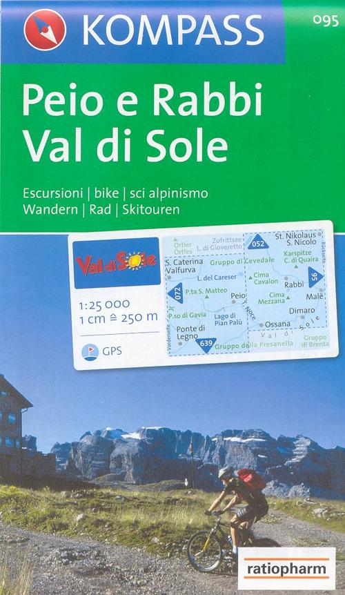 Carta escursionistica n. 095. Trentino, Veneto. Val di Sole, Peio e Rabbi 1:25000. Adatto a GPS. Digital map. DVD-ROM