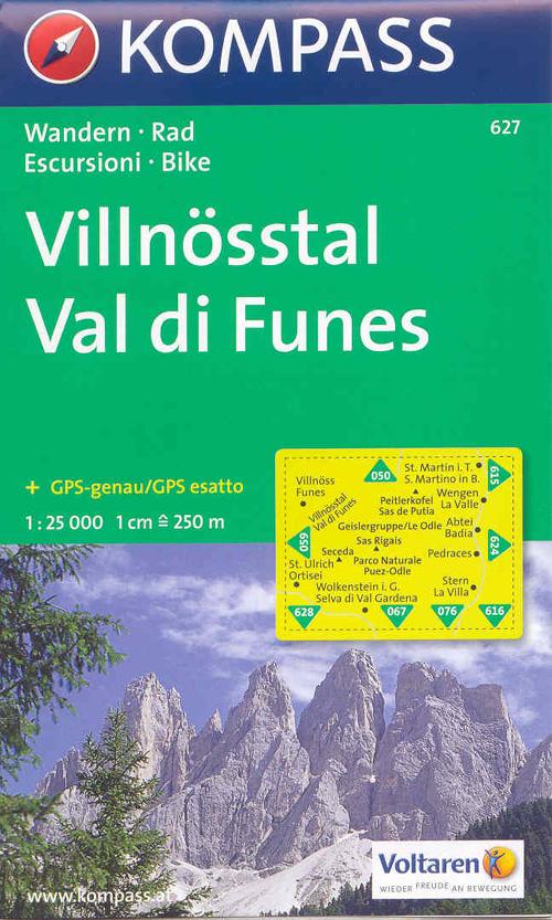 Carta escursionistica n. 627. Val di Funes 1:25.000. Adatto a GPS. Digital map. DVD-ROM