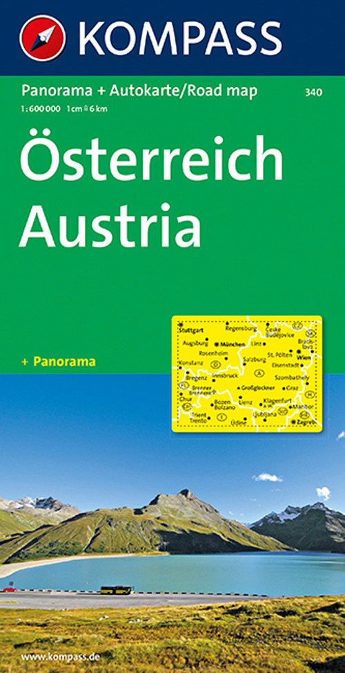 Carta stradale e panoramica n. 340. Austria-Osterreich 1:50.000